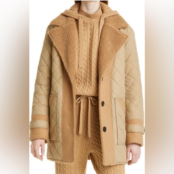 Size 16 Derek Lam 10 Crosby-Reverses from cozy shearling to quilted nylon. - Picture 11 of 11